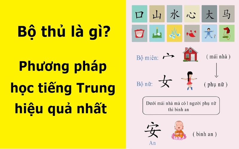 Hướng dẫn ghép các bộ thủ có nghĩa trong tiếng Trung